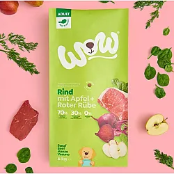 Wow Dog Adult Beef - Суха храна за кучета с говеждо, ябълка и цвекло