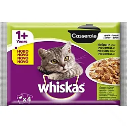 Whiskas Casserol Adult - Микс меню в желе  4х85 гр