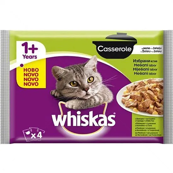 Whiskas Casserol Adult - Микс меню в желе  4х85 гр