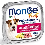 Monge Fruit Pate And Chunkies With Pork And Pineapple  - Пастет и хапки със свинско и ананас