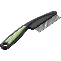 Ferplast Gro 5788 – зелен метален гребен с пластмасова дръжка за котки, малък