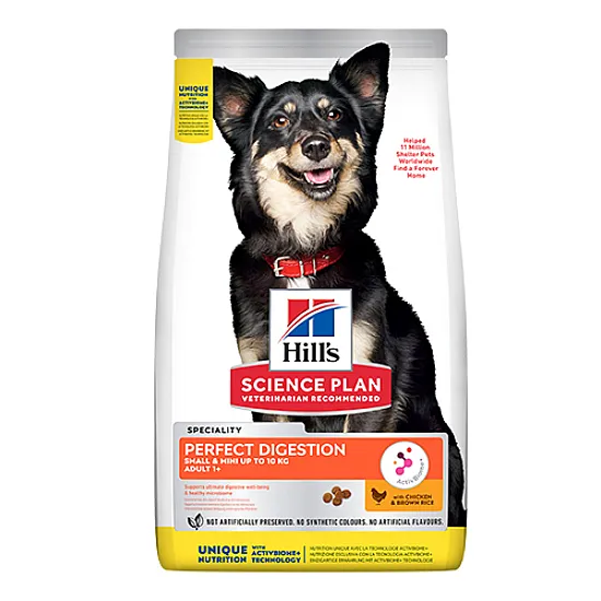 Hill’s Perfect Digestion Small & Mini Adult - с пилешко и кафяв ориз