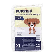 Пелени за мъжки кучета за еднократна употреба марка Puppies (Disposable Male Wraps) - 12 броя