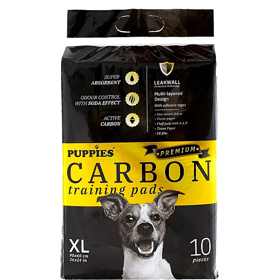 Хигиенни подложки - Puppies premium carbon training pads - 10 броя