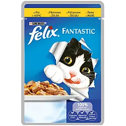 Felix Fantastic Adult Cat Chicken - Пауч за котки с пилешко - 85гр