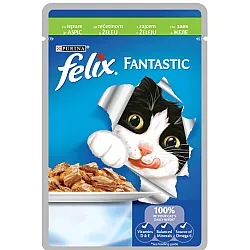 Felix Fantastic Adult Cat Rabbit - Пауч за котки със заешко - 85гр
