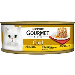 Purina Gourmet Gold Adult Cat Cake Chicken and Carrots -Пай за котки с пиле и моркови - 85гр