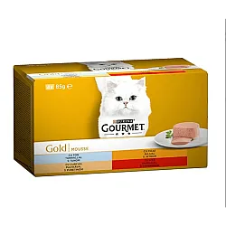Purina Gourmet Gold Adult Cat Mousse - Пастет за котки - 4 х 85гр