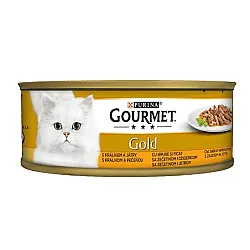 Purina Gourmet Gold Adult Cat Double Pleasure Rabbit and Liver - Месни хапки за котки със заек и дроб - 85гр