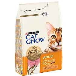 Purina Cat Chow Adult Tuna and Salmon - Суха храна за котки с риба тон и сьомга - 15кг