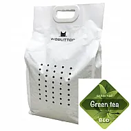 Weelitter Green tea - натурална биоразградима соева постелка за котешка тоалетна с приятен аромат на зелен чай 6л и 18 литра