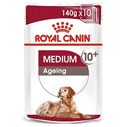Royal Canin Medium Ageing 10+ - Паучове за възрастни кучета от средни породи над 10г - 10х140гр